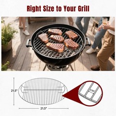 For Weber 22″ Charcoal BBQ Grill Cooking Grate Plated Steel 21.5″ Grill Grate US