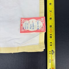 Vintage Handmade Placemat Napkin Set 8pc Floral Embroidered White Yellow Cotton