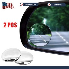 Car Blind Spot Mirror, HD Glass Wide Angle Side Rear View Mirror, round Stick-On