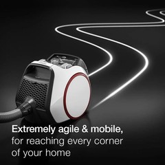 Miele Boost CX1 Lotus White Compact Bagless Canister Vacuum SNRE0