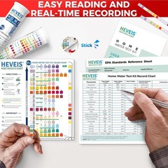 21-in-1 Home Drinking Water Testing Kit – 120 Strips + 4 Bacteria Tests – Tap…