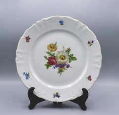 Winterling Bavaria Flower Garden 10.25″ Dinner Plate Gold Trim MINT 10 Available