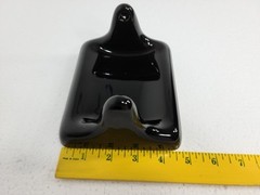 Black Ceramic TP Holder Toilet Paper Porcelain Mid Century Modern Vintage Retro