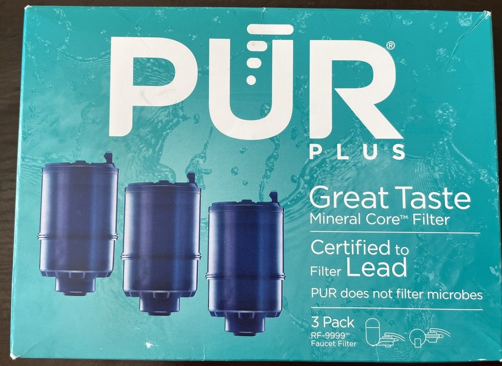 PUR PLUS Great Taste Faucet Mount RF-9999 Filters 3 Pack SEALED (damaged box)