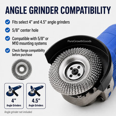 Wood Carving Disc Grinder Shaping Wheel 5/8″ Bore Tungsten Carbide Grinding