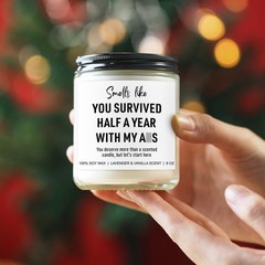 6 Month Anniversary Candle for Boyfriend Girlfriend – 6 Months Wedding Annive