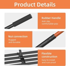 30″ x 10″ Leveling Rake for Backyard Leveling Kit, 6.5FT Heavy Duty Lawn
