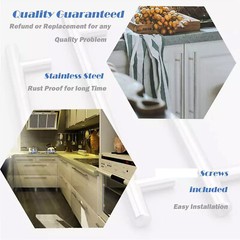 30Pack Brushed Nickel Kitchen Cabinet Pulls Stainless Steel Drawer T Bar Handles