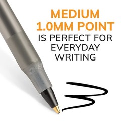 BIC Round Stic Xtra Life Black Ballpoint Pens, Medium Point (1.0mm), 10-Count Pa