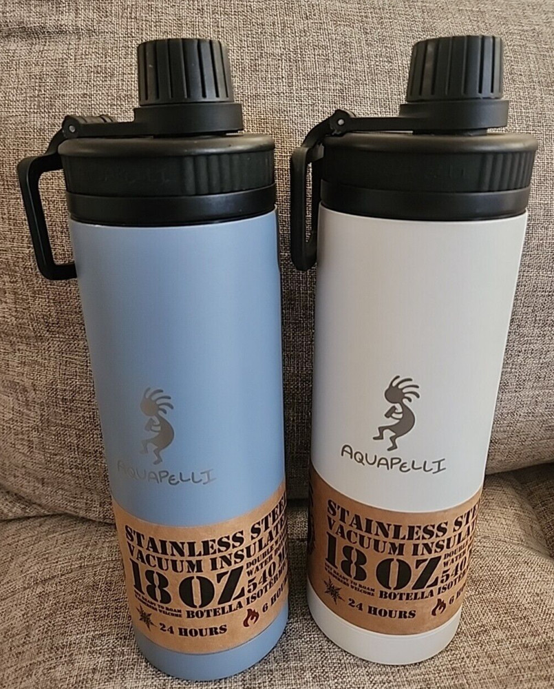 18Oz Vacuum Insulated Stainless Steel Water Bottle/Aquapelli