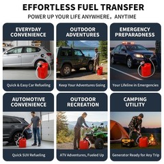 Fuel Transfer Pump for Gas Cans & Racing Jugs, Portable Electric Gasoline Sip…