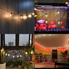 50FT – 500FT LED Outdoor String Lights Dimmable Waterproof ST38 LED Patio Lights