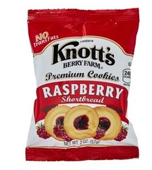 Knott’s Berry Farm Premium Shortbread Cookies, Raspberry, 2 oz, 10-count