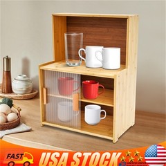 Kitchen Pantry Storage Cabinet Small Countertop Storage Sideboard Cupboard
