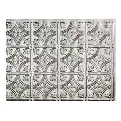 18.25 In. X 24.25 In. Crosshatch Silver Traditional Style # 1 PVC Decorative Bac