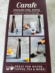 New Manna Carafe Stainless Steel Bottle Double wall insulated, 50 oz. 1.5 L
