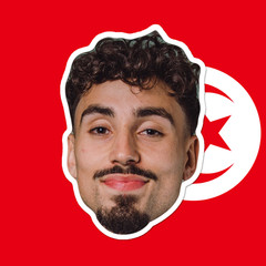 Tunisia Coast National Team Big Head Cutout – Ali Abdi, Anis Ben Slimane