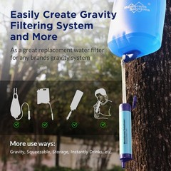 Portable Camping Hiking Emergency Life Survival Purifier Water Filter Straw Tool
