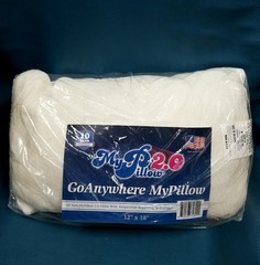 MyPillow 2.0 Multi-Use GoAnywhere Travel Pillow 12″ x 18″ White