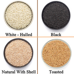 Sesame Seeds Whole Raw 100% Pure Natural Non-GMO, Kosher, Vegan Bulk