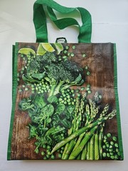 Meijer Reusable Tote Bag Grocery Shopping Vegetables Logo Multi Color 8x13x14″