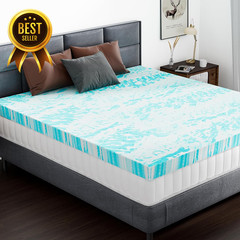 Twin Size 3-Inch Gel Memory Foam Mattress Topper Cooling Breathable Soft Bed Pad