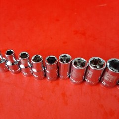 NEW 5/32 to 9/16″ Easy Read 11pc Craftsman 6 Point 1/4 Drive Shallow Socket Set