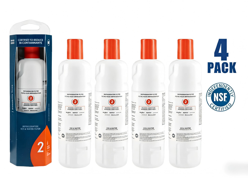 [4 Pieces]Water filter 2 replacement EDR2 -NEW SEALED