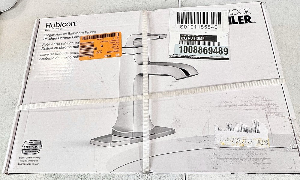 Rubicon Single Hole Single Handle Bathroom Faucet in Polished Chrome SEALED