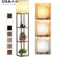 Tall Shelf Floor Lamp 3 Color Temperatures Memory Function Open Top Design New