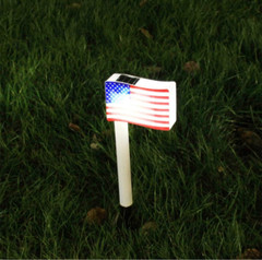 8-PCS American Flag Solar Powered Light | LED Flagpole Lights W/Flag 4th Of July