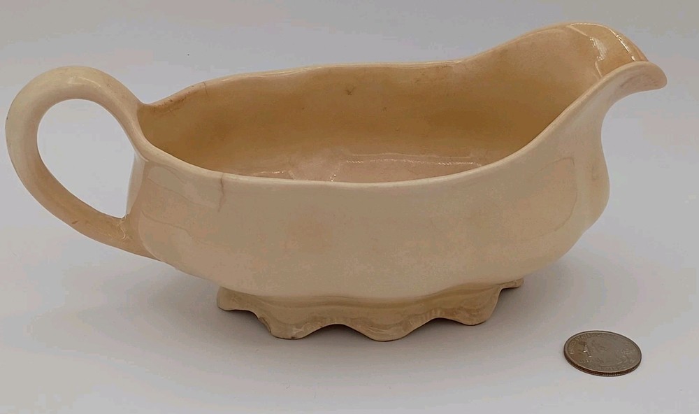 Vintage Crazed,Stained,Weathered Avona Taylor Smith & Taylor China Co.Gravy Boat