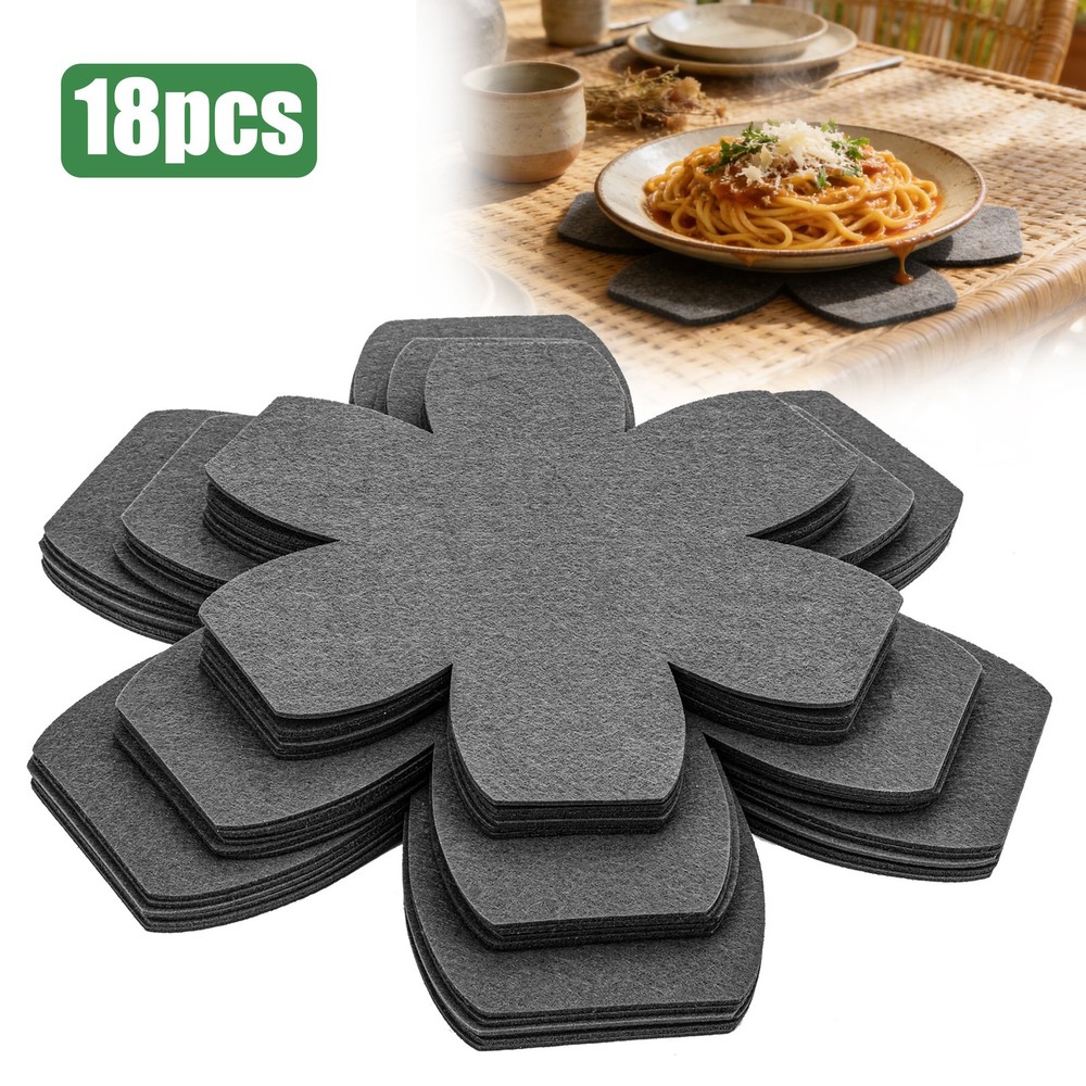 18PCS Hexagon Pot Pan Protectors Cookware Separators Heat Pads Non-Stick 3 Sizes