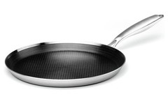 Innerwell Stainless Steel Crepe Pan – 12 Inch Nonstick Crepe Pan, Stainless S…