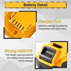1-6 Pack For DeWalt 20V 20 Volt Max 8.0AH Li-ion Battery / Charger DCB206 DCB205