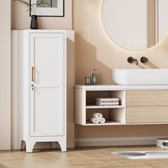 Metal Kitchen Pantry Cabinet, Lock Freestanding Storage Cupboard with Adjustable