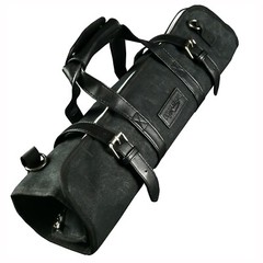 Ergo Chef Black 10 Pocket Chef Knife Roll Bag Waxed Canvas (Open Box)