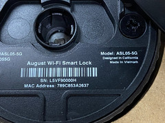August Wi-Fi Smart Lock ASL-05-5G Black *Open Box* | C1023
