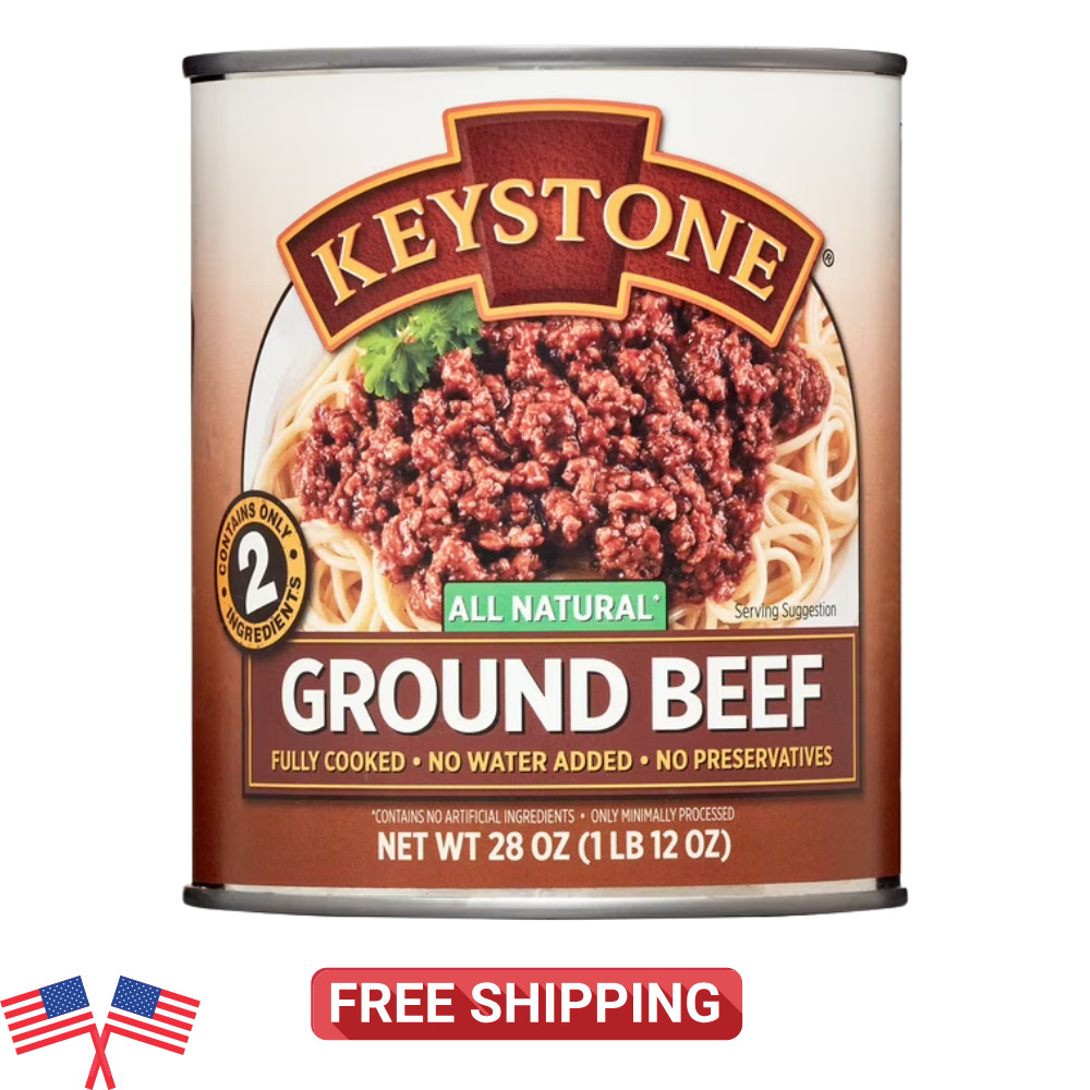 Free Shipping Keystone All Natural Ground Beef, 28 oz Can