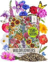 Partial Shade Wildflower Seed Mix for Planting 1 Ounce 14+ Varieties