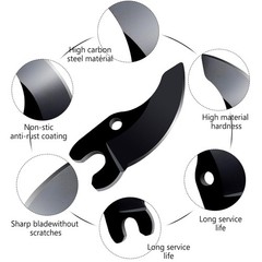 2Pcs N920015 & 1Pcs Na044629 Cordless Pruning Shears Replacement Blades Compatib
