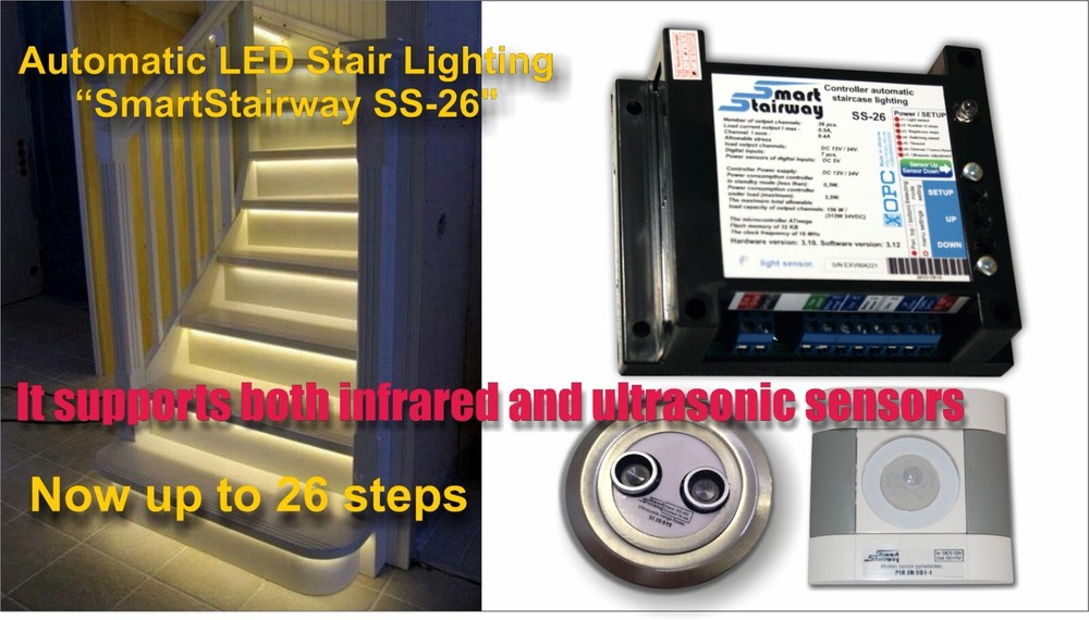 Automatic LED Stairs Lighting system “SmartStairway SS-26”