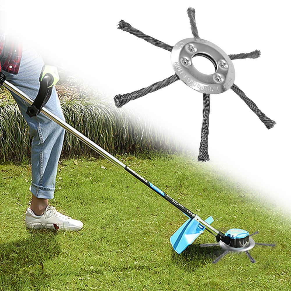 Wire Grass Trimmer Head Lawn Mower Brush Cutter Weed Eater Trimmer 6 Blades 7in