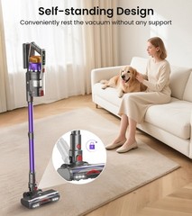 Cordless Vacuum Cleaner 650W 55KPA 70Mins Self-Standing Stick Vacuum for Home