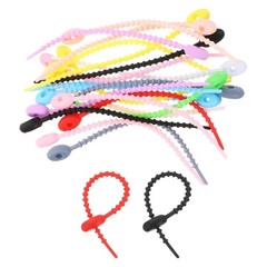 uxcell 20Pcs 5″ Silicone Cable Ties, Reusable Zip Ties Strips 5″, Multicolor