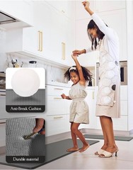 Anti-Fatigue Kitchen Mat Set 2-Piece Memory Foam Cushioned Mats for Standing
