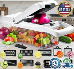 15-in-1 Vegetable Chopper Onion Dicer Fruit Cutter Mandoline Slicer Kitchen Food