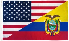 10 x “USA ECUADOR COMBINATION” flag 3×5 ft polyester banner sign US COMBO