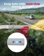Electric Fuel Transfer Siphon Pump Battery Powered Gas Oil Water Liquid 2.4 GPM