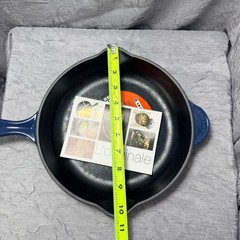 Le Creuset 10.25 Inch Enameled Cast Iron Signature Skillet Marseille Blue France